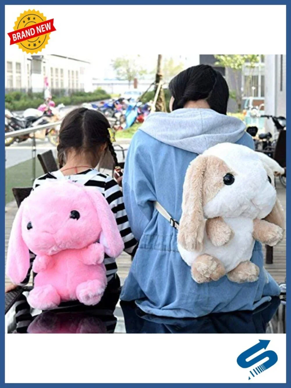 Plush Stuffed Animal Backpack Bunny Backpack with Adjustable Strap for Women
